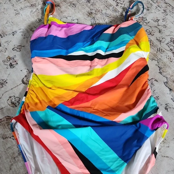 La Blanca Multicolor One Piece Swimsuit Size 14 - Picture 3 of 5